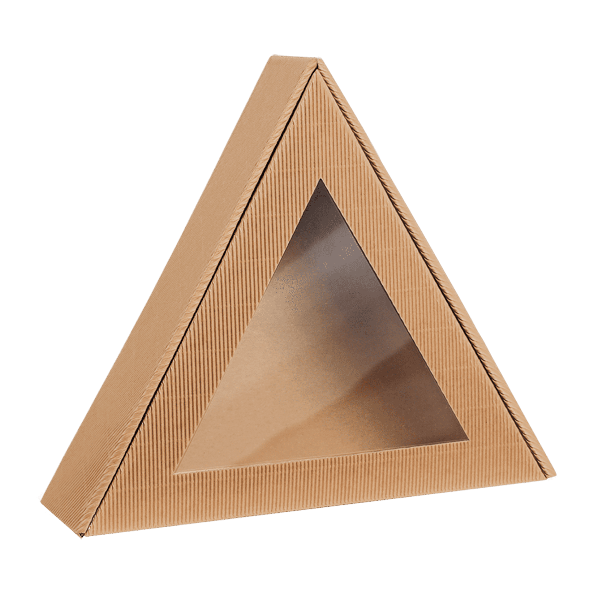 Dreiecksverpackung mit Sichtfenster - Natura
