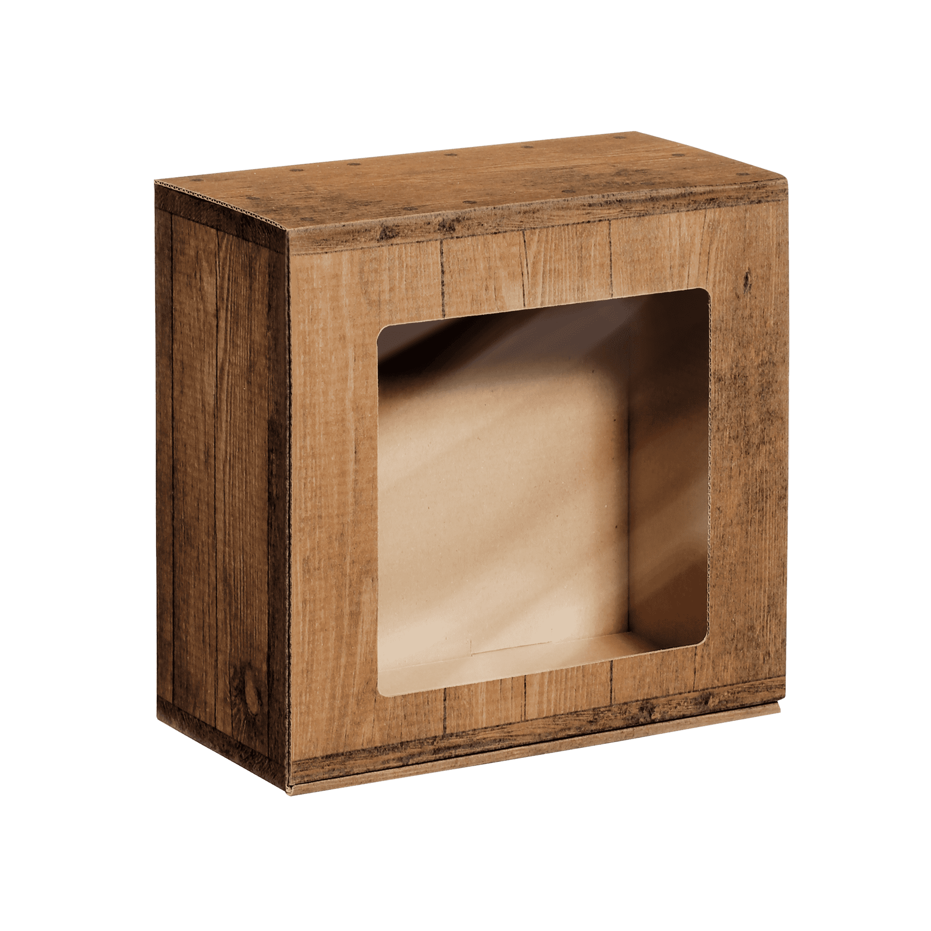 Geschenkbox mit Sichtfenster - Vintage - mittel