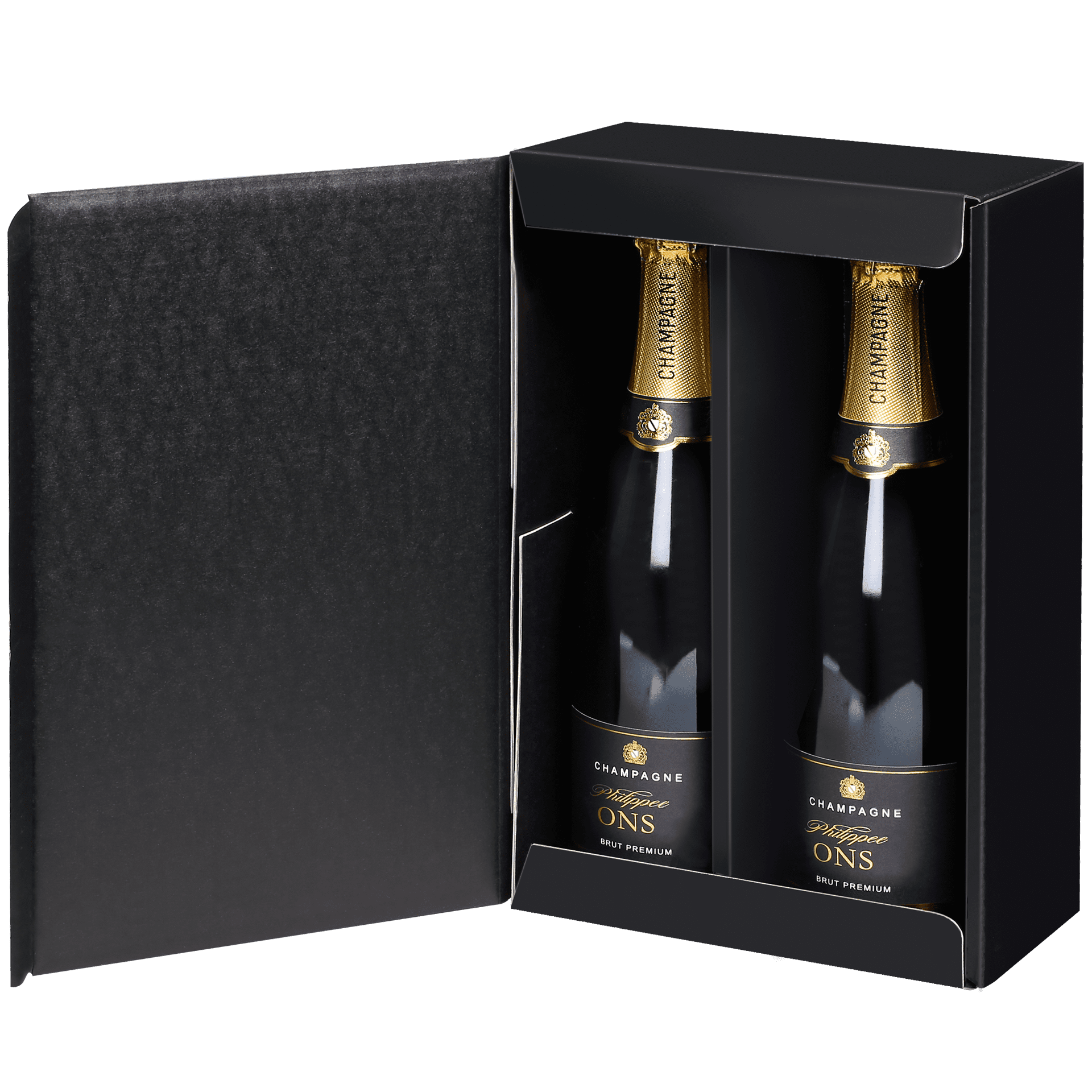 Präsentkarton Champagner - Opus - 2 x 0,75 l