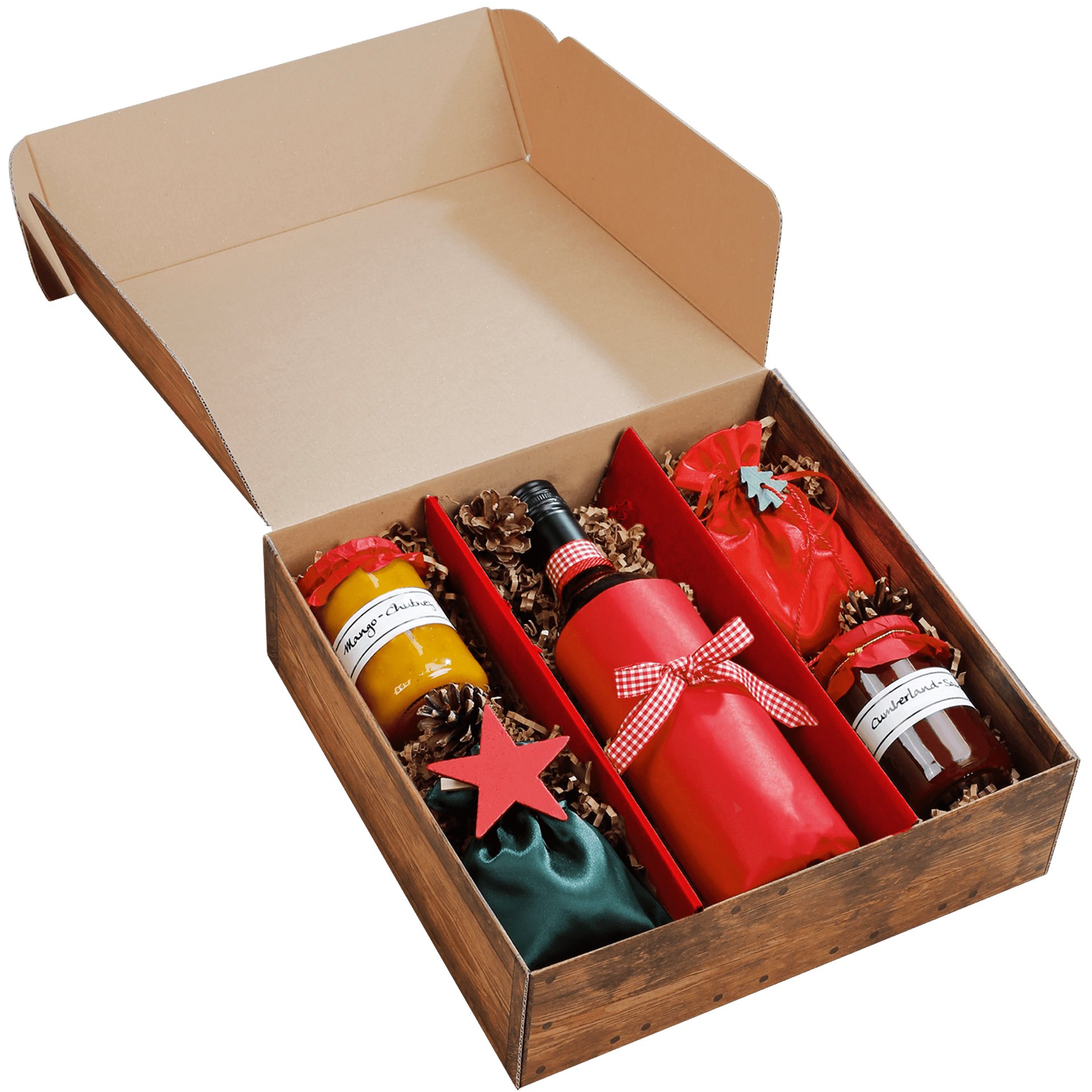 Einlage für Geschenkbox - Rot - groß