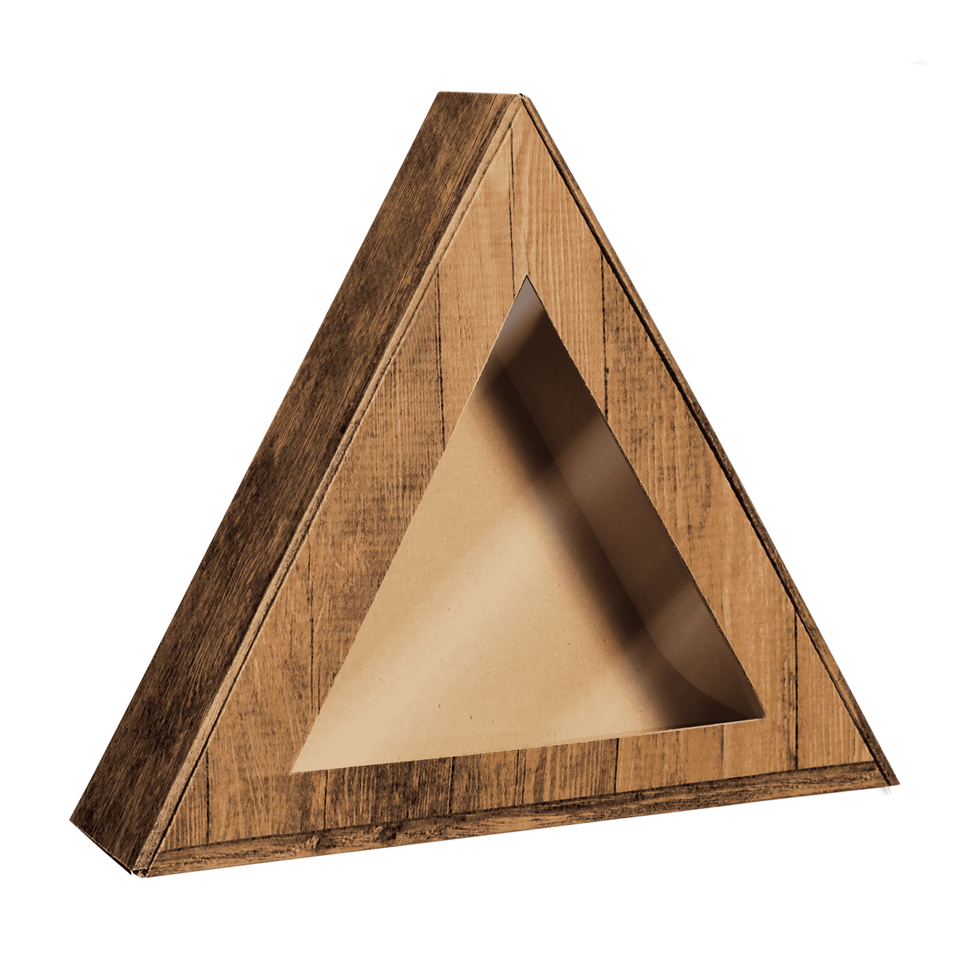 Dreiecksverpackung mit Sichtfenster - Vintage
